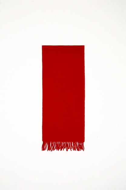 Red wool scarf