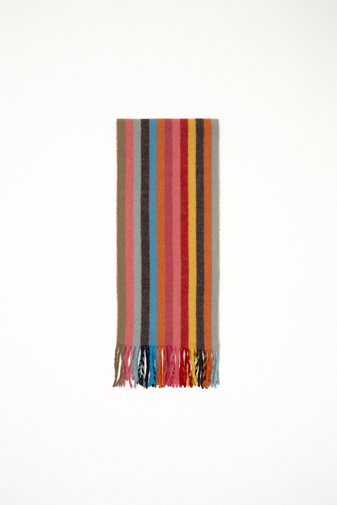 Striped wool scarf