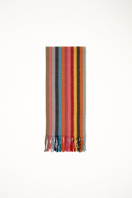 Striped wool scarf