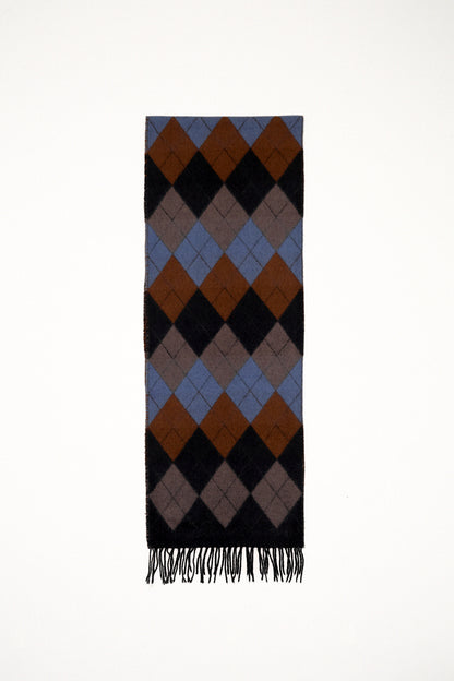 Argyle cashmere scarf