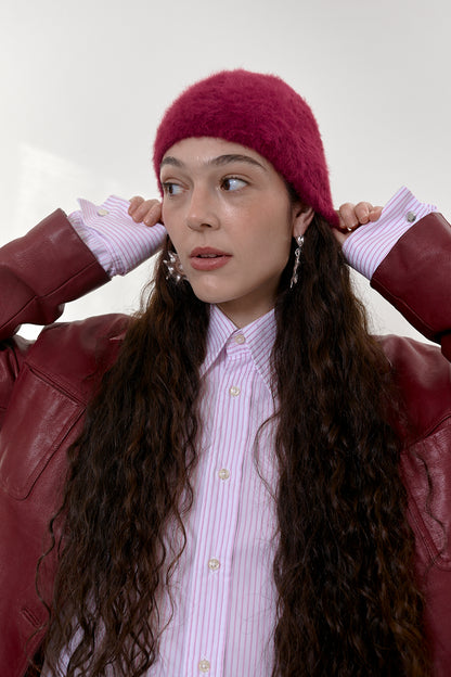 Vintage burgundy leather jacket