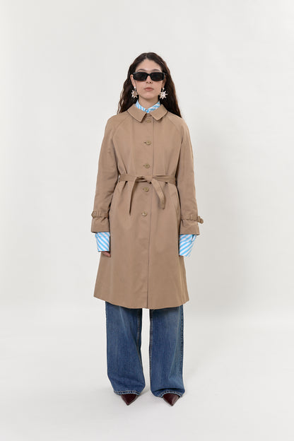 A-shape belted trench coat