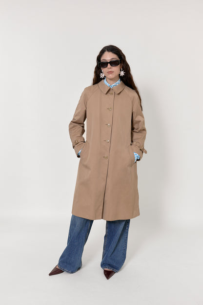 A-shape belted trench coat