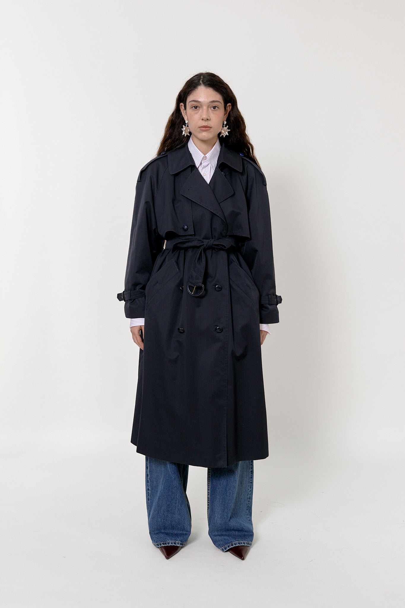 Vintage navy trench coat