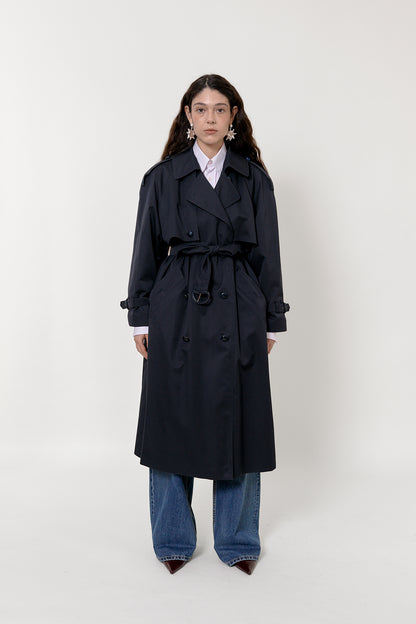 Vintage navy trench coat