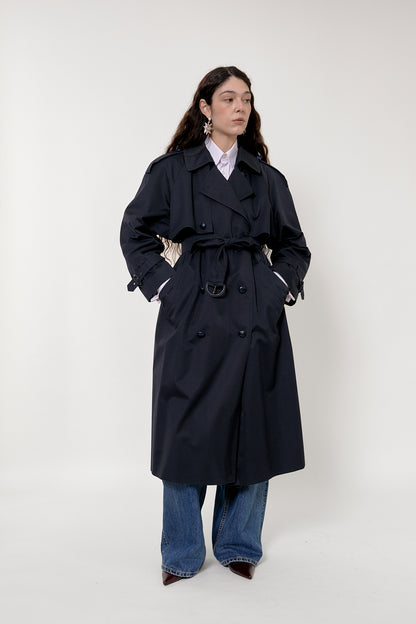 Vintage navy trench coat