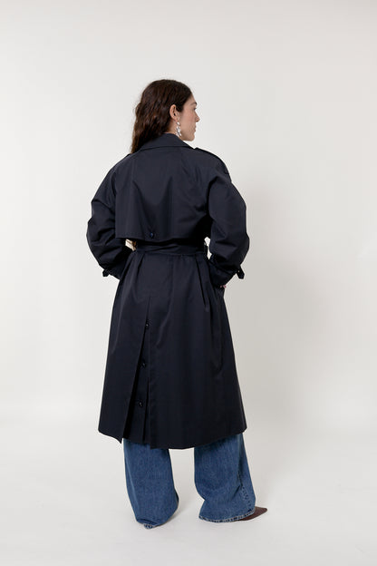 Vintage navy trench coat