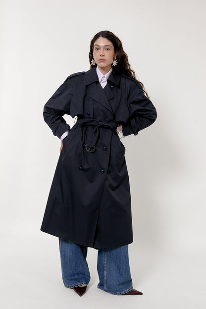 Vintage navy trench coat