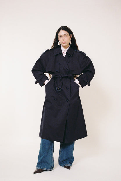 Vintage navy trench coat