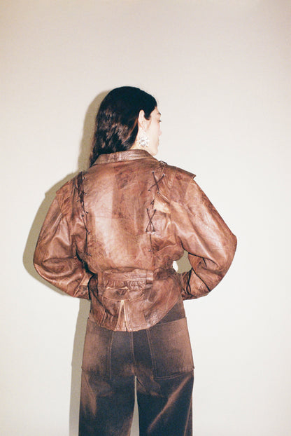 80s leather jacket