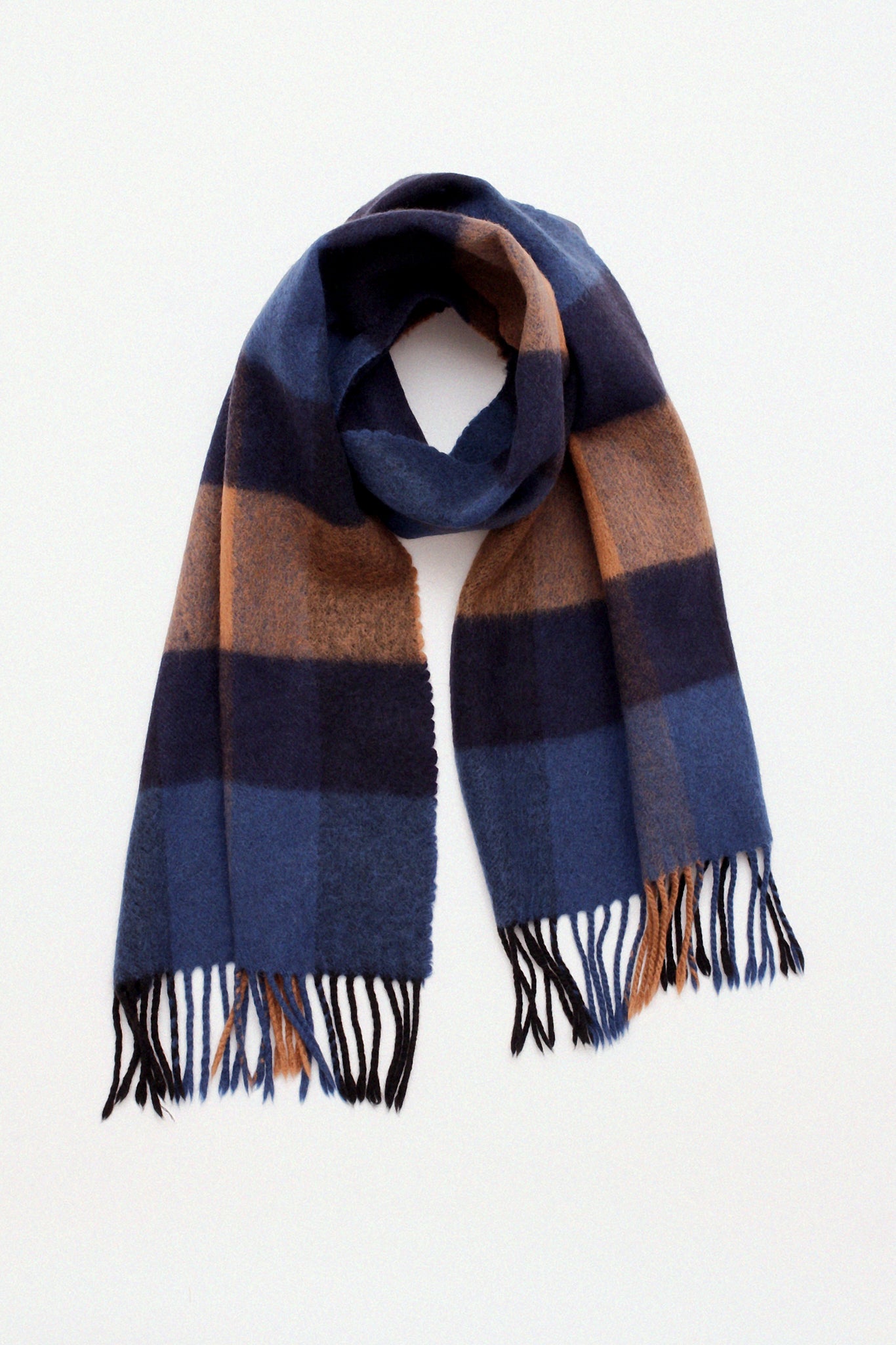 Cashmere checkered scarf