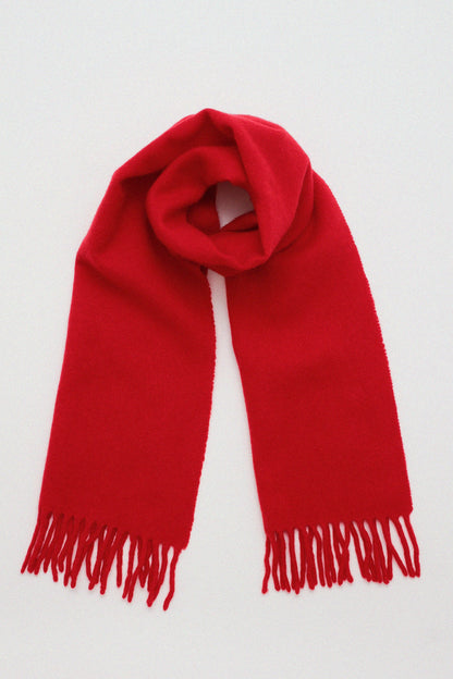 Red wool scarf