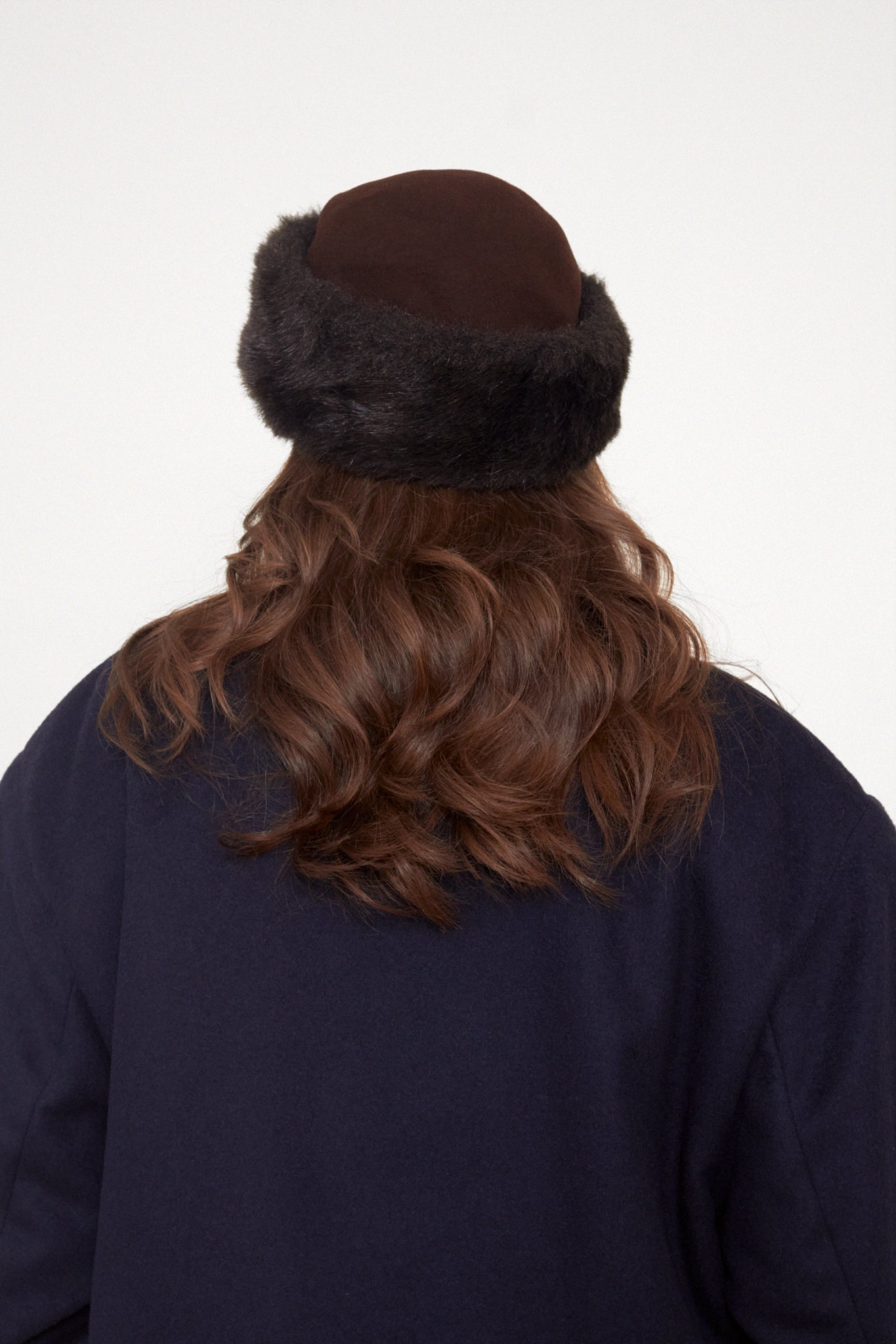 Wool winter hat with fur