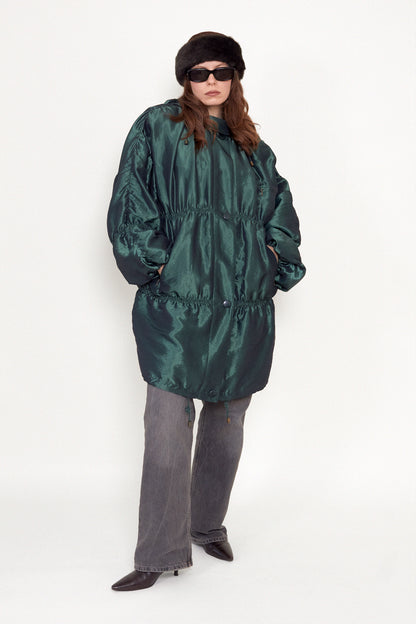 Winter parka with detachable padding