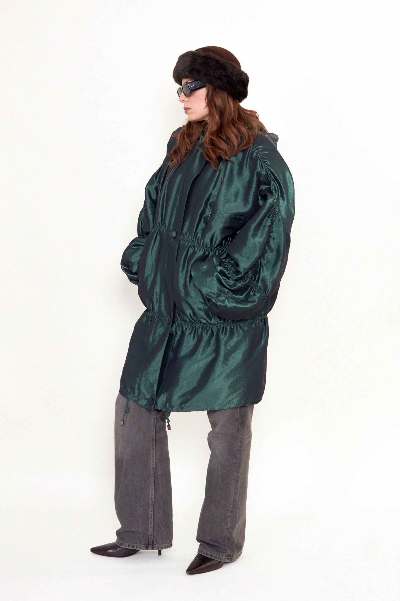 Winter parka with detachable padding