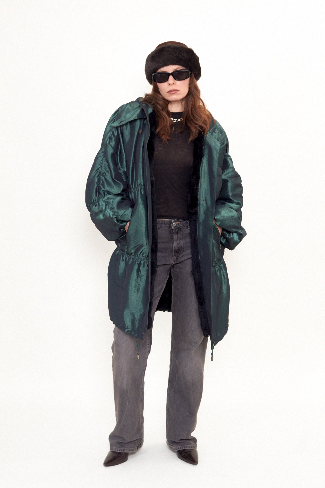 Winter parka with detachable padding