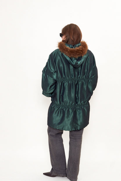 Winter parka with detachable padding