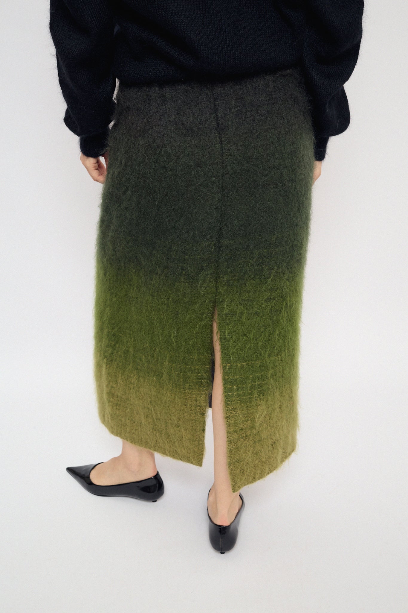 Fluffy mohair skirt