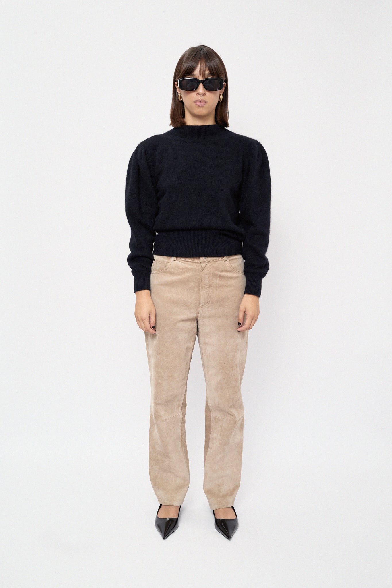 Suede trousers