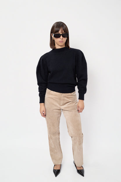 Suede trousers