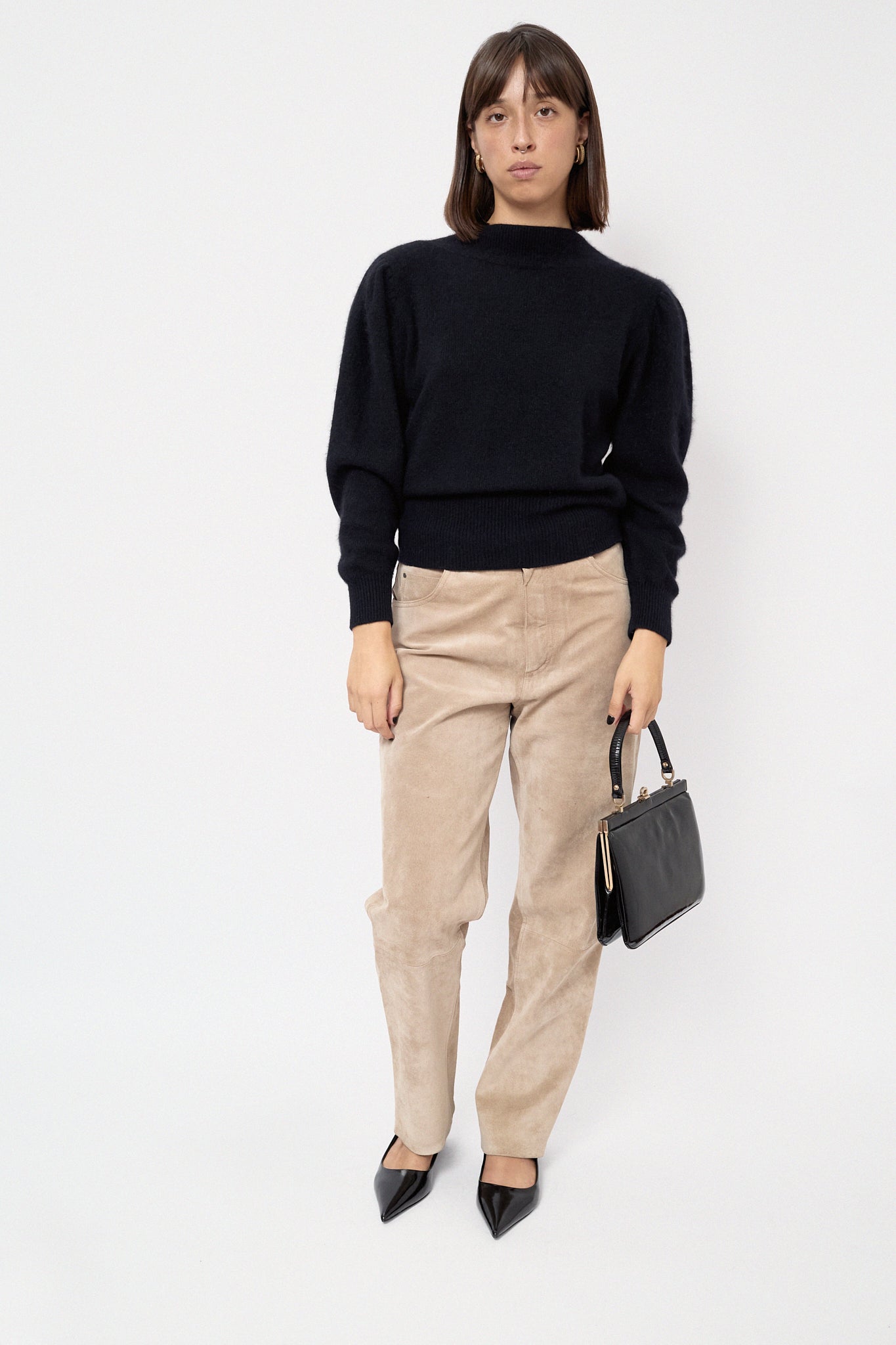 Suede trousers