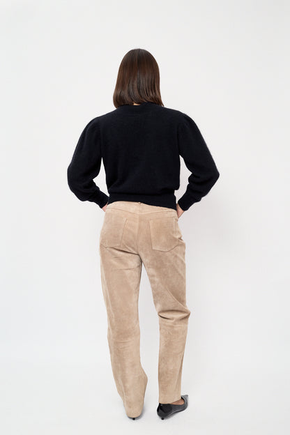 Suede trousers