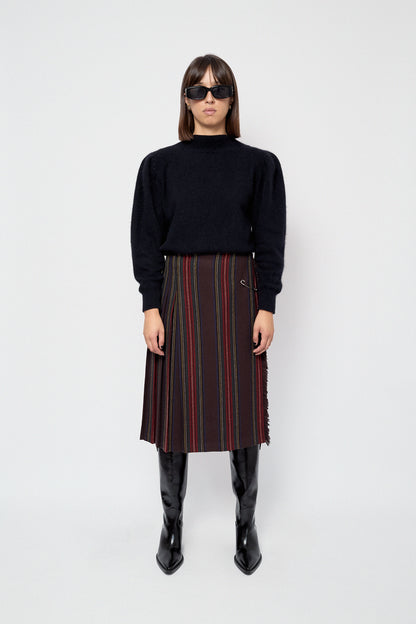 Kilt midi skirt