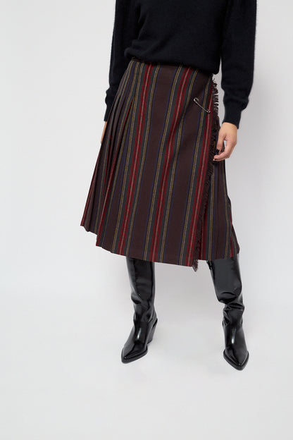 Kilt midi skirt