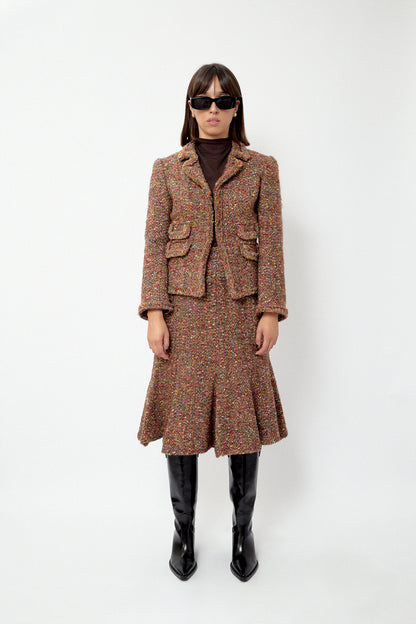 Tweed skirt suit