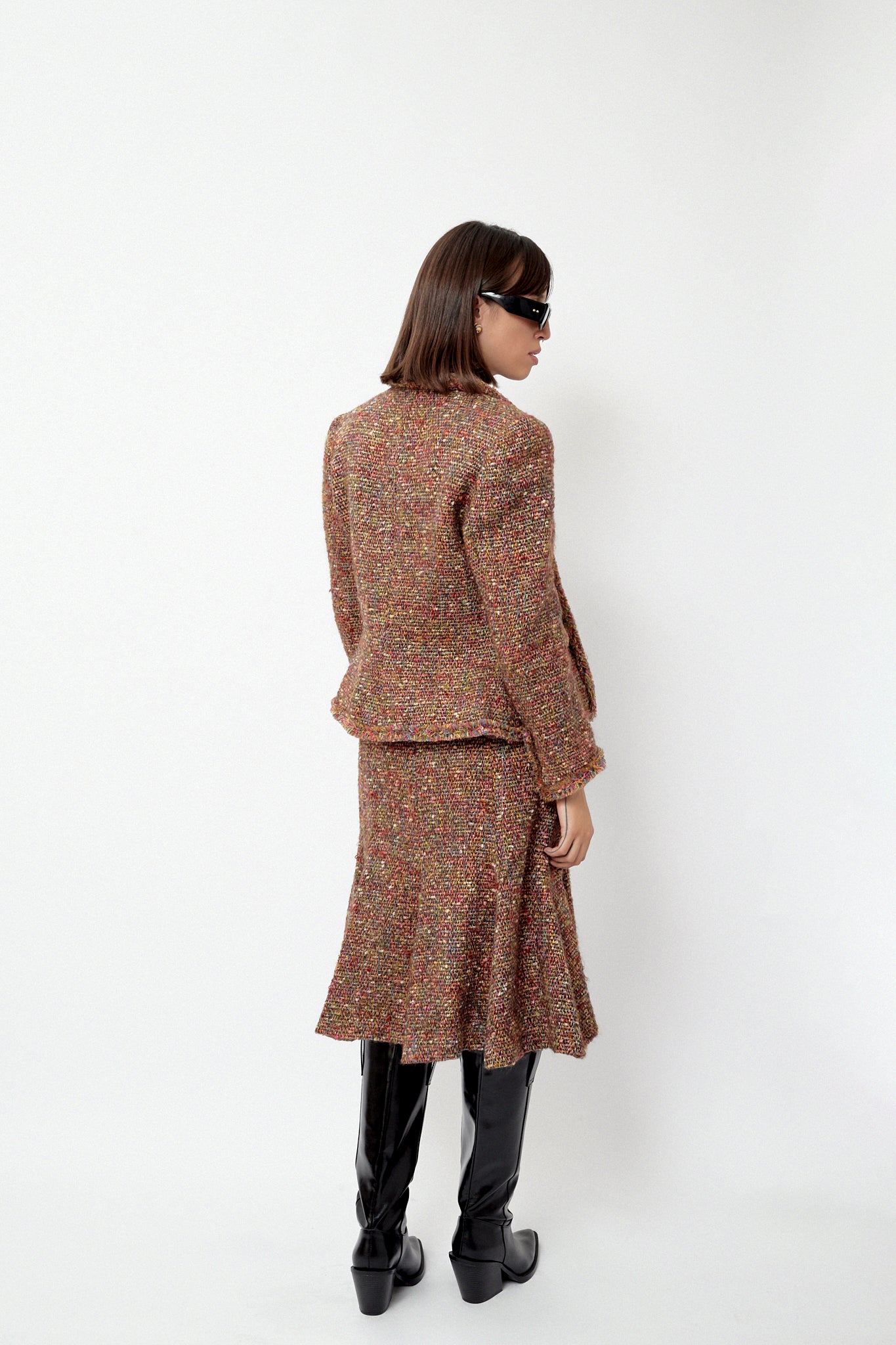 Tweed skirt suit