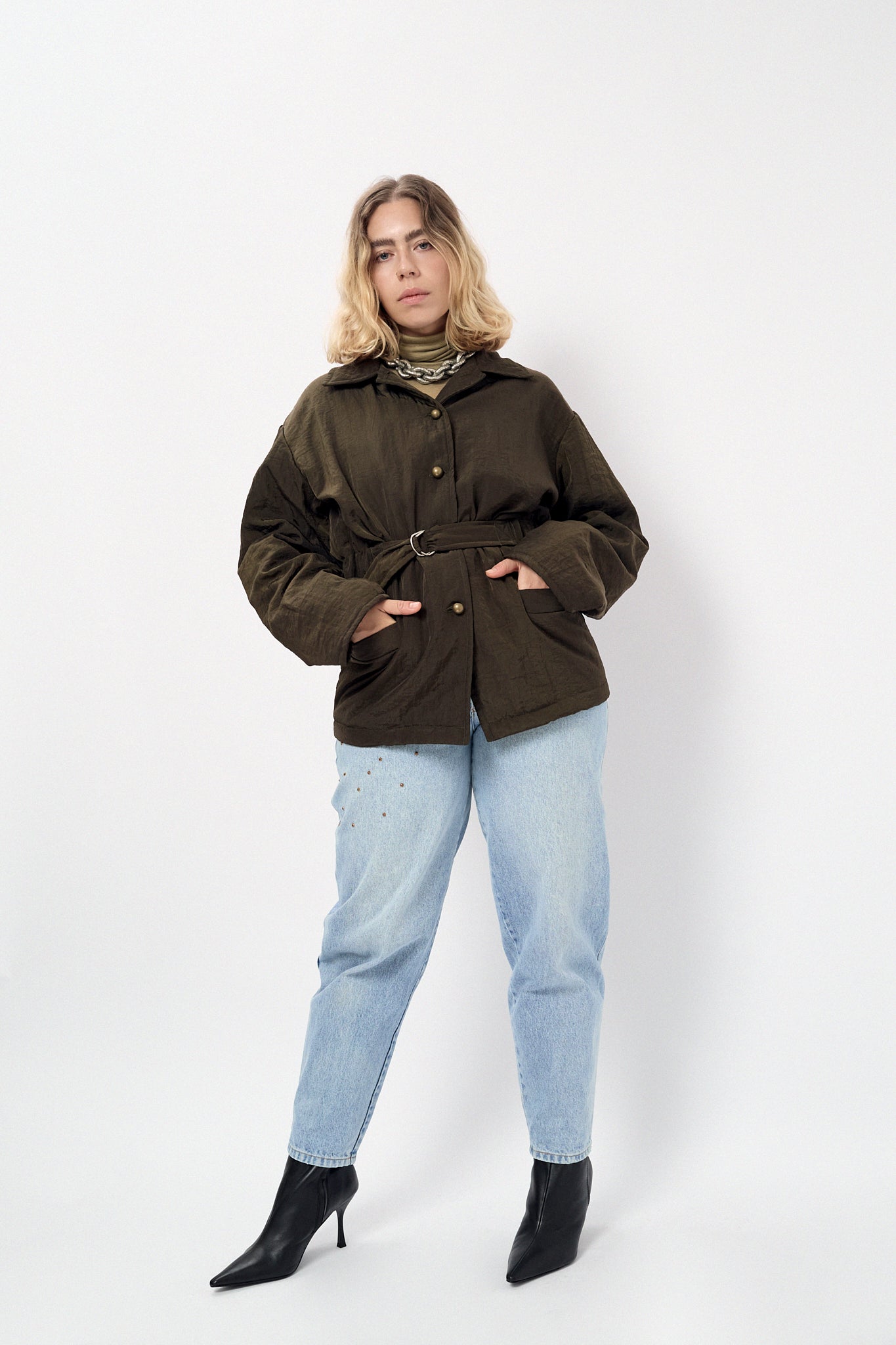 Khaki padded parka