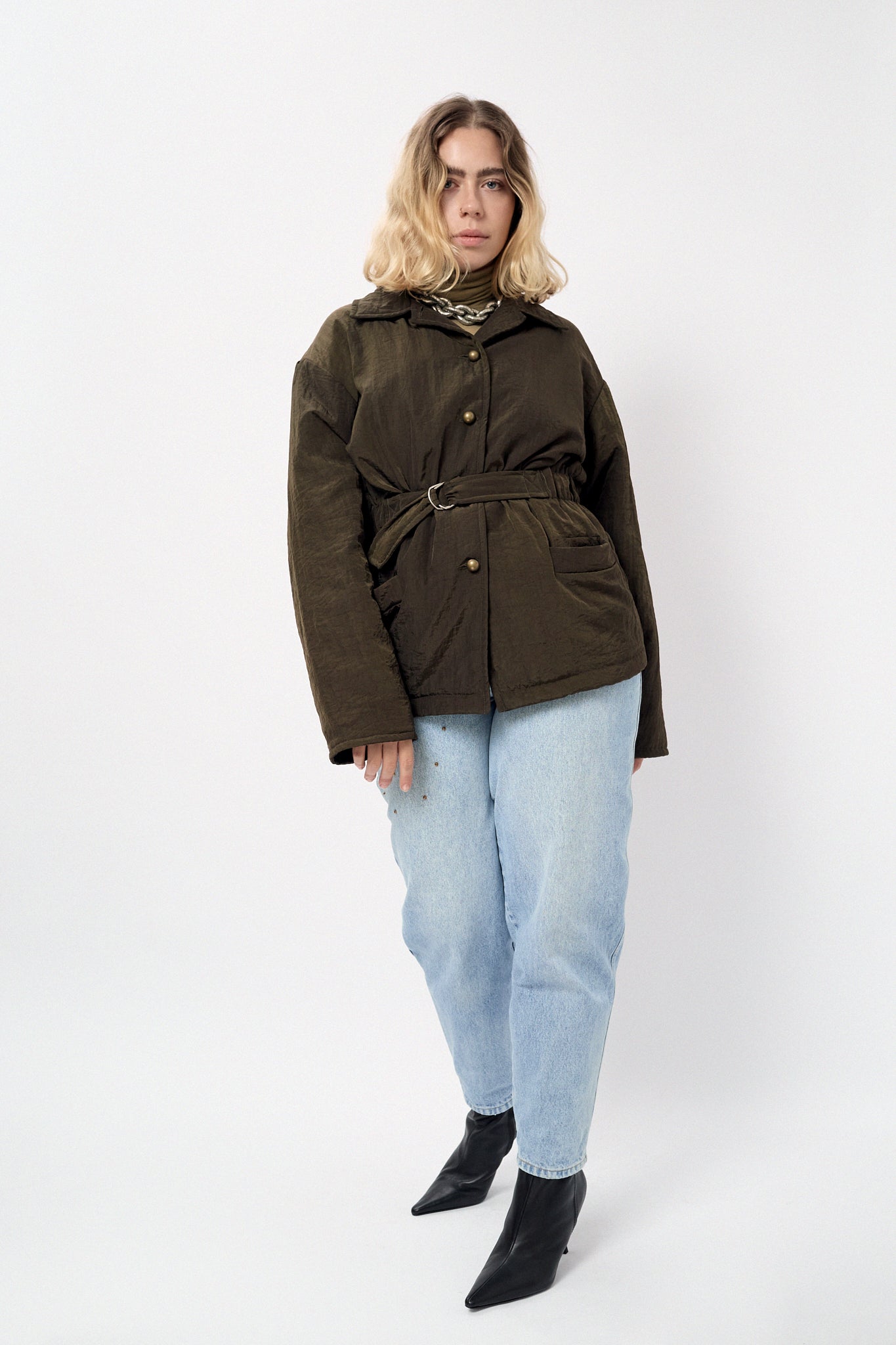 Khaki padded parka