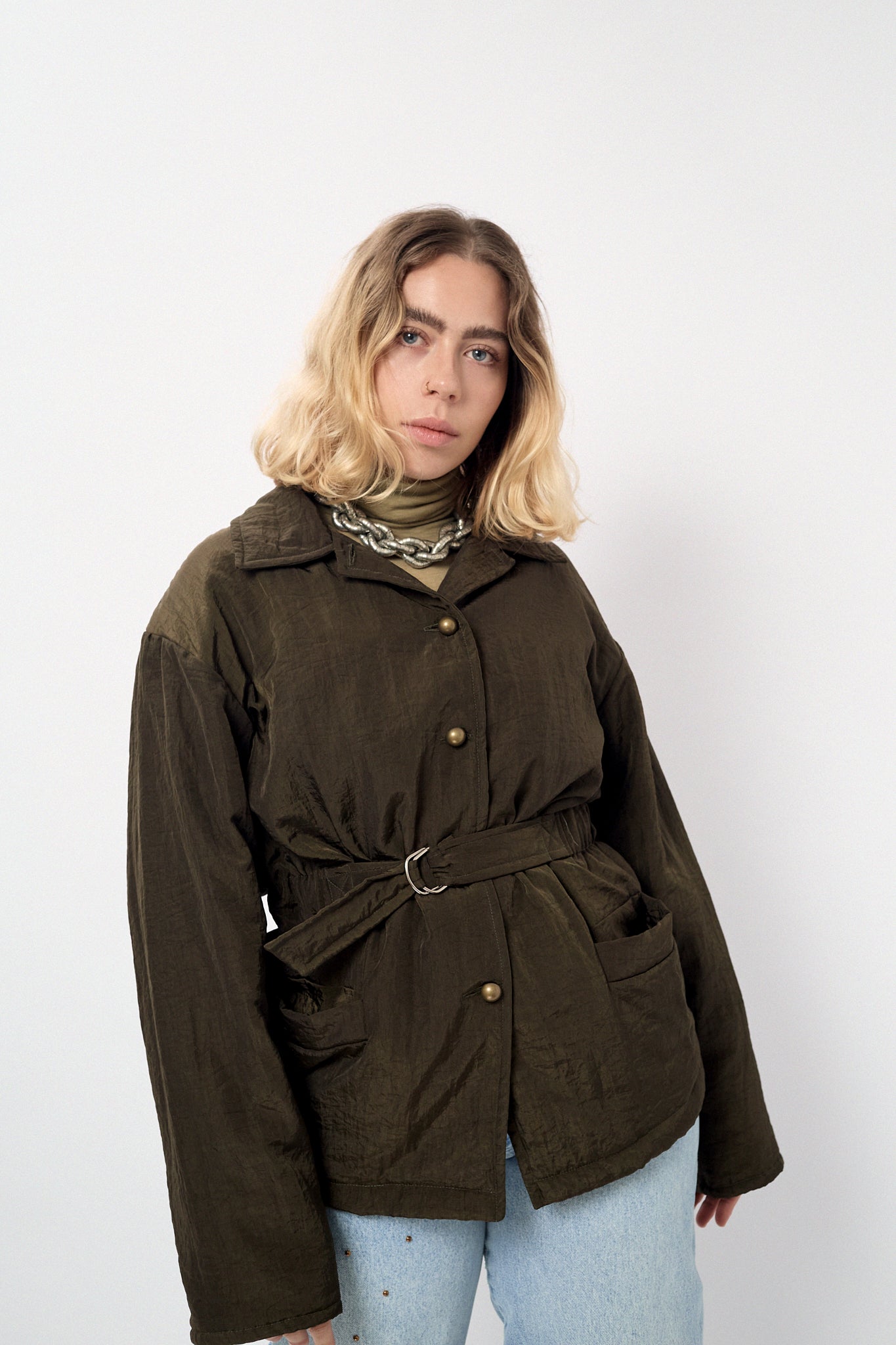 Khaki padded parka