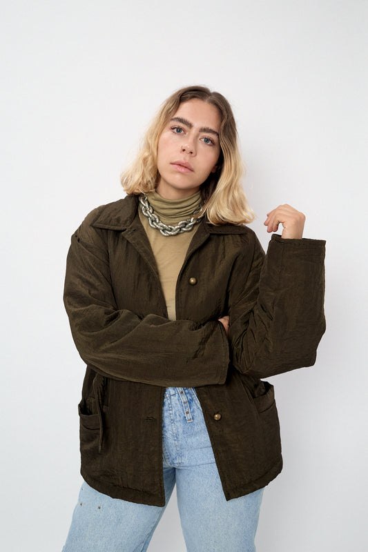 Khaki padded parka