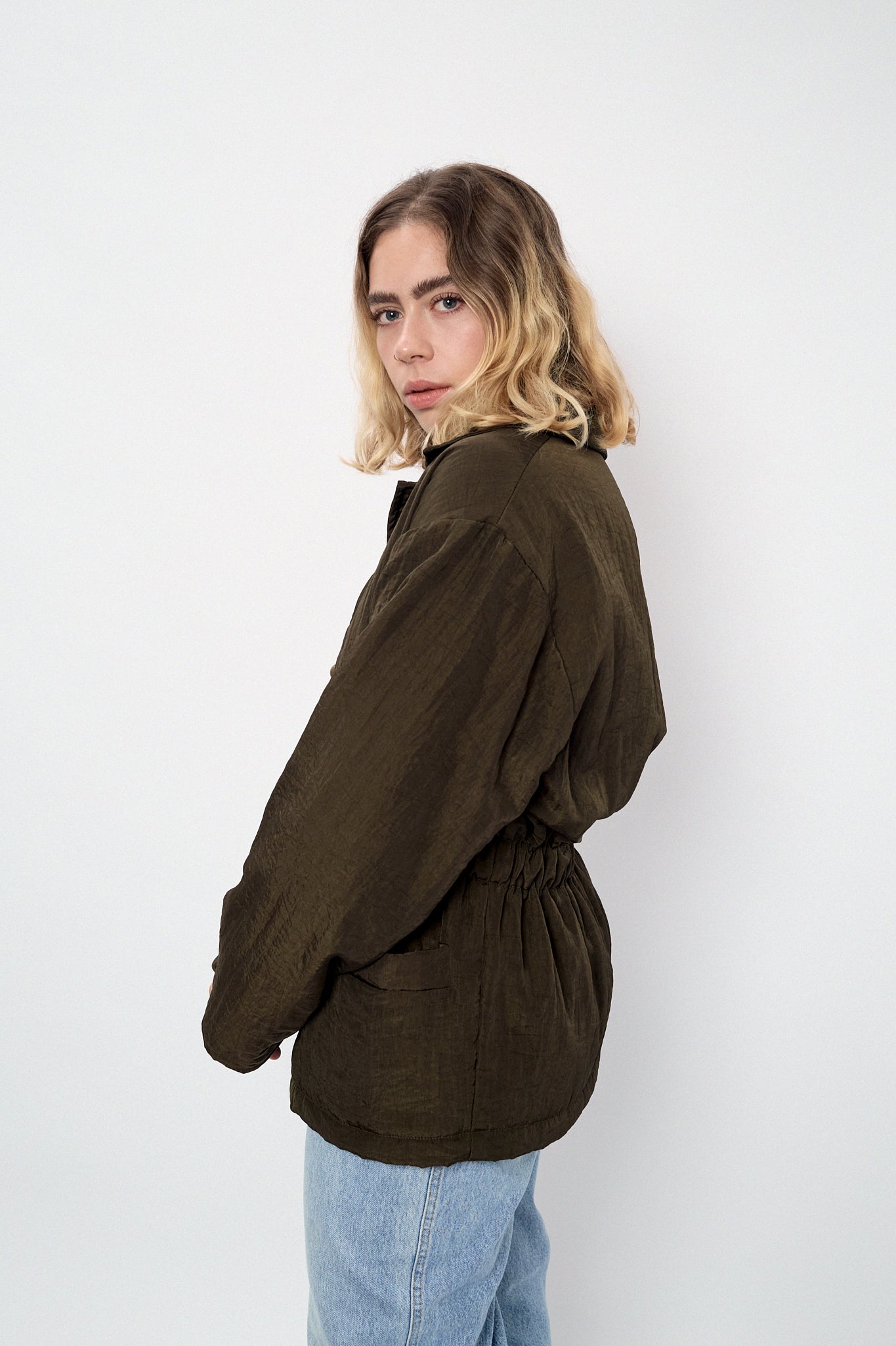 Khaki padded parka