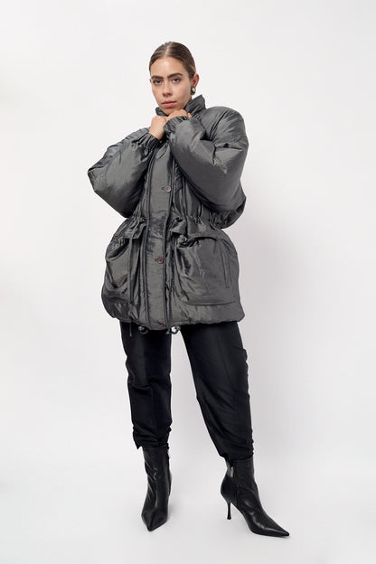 Oversized winter puffer jacket