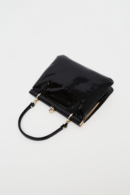 Faux patent leather mini bag