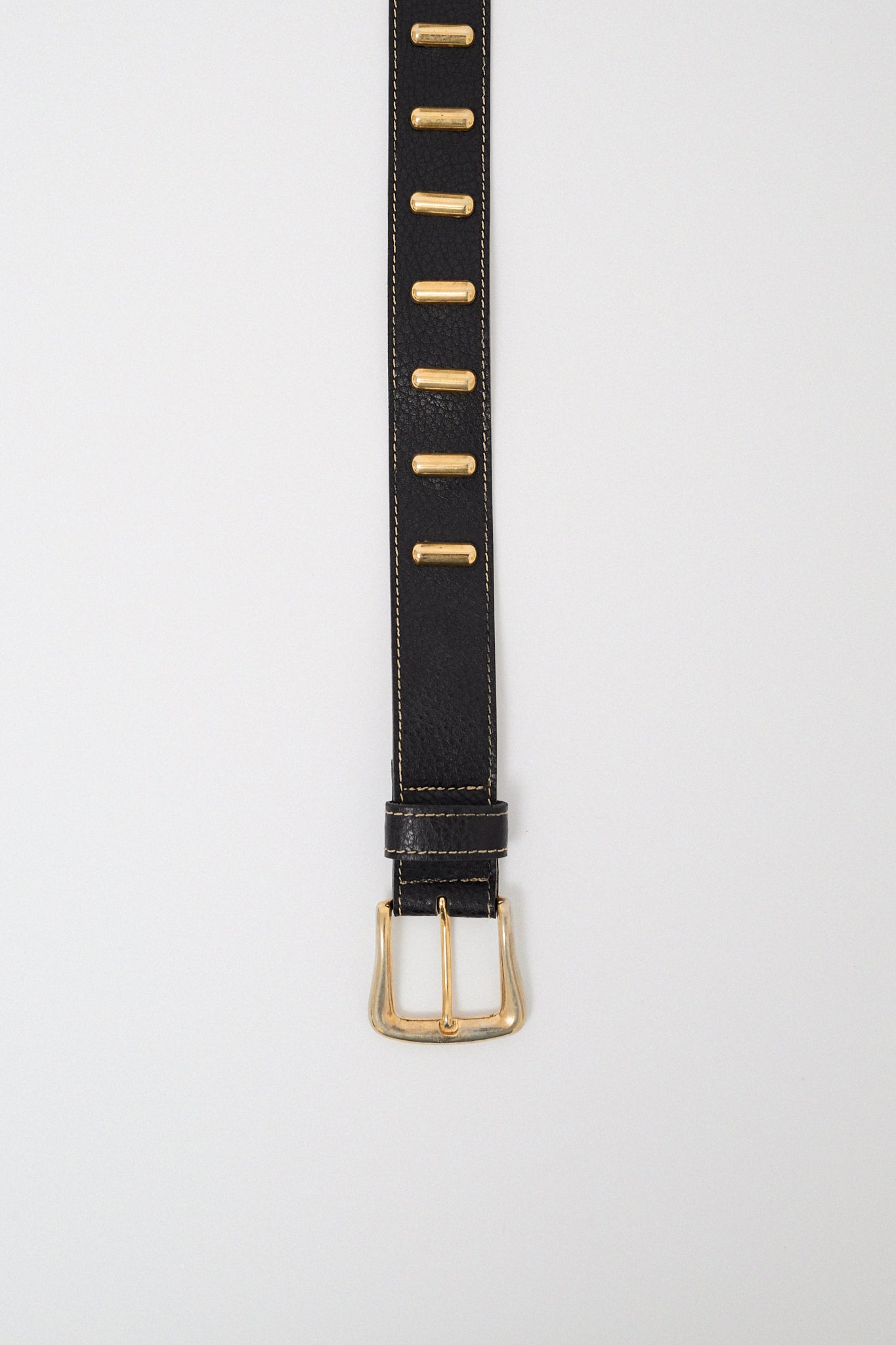 Black leather belt