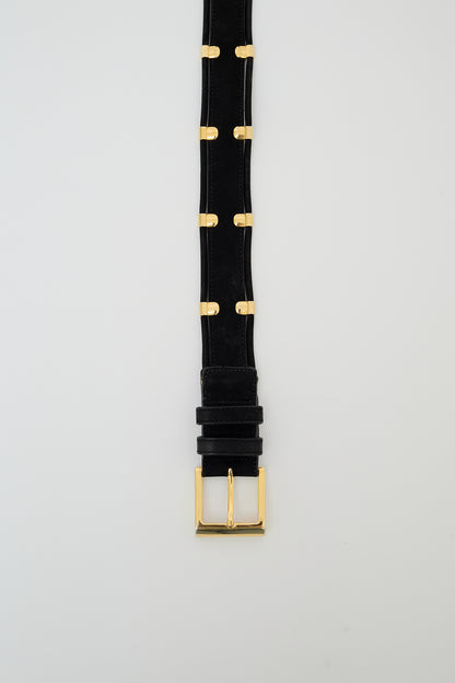 Suede leather belt