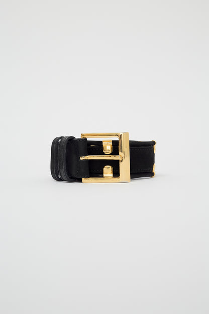 Suede leather belt