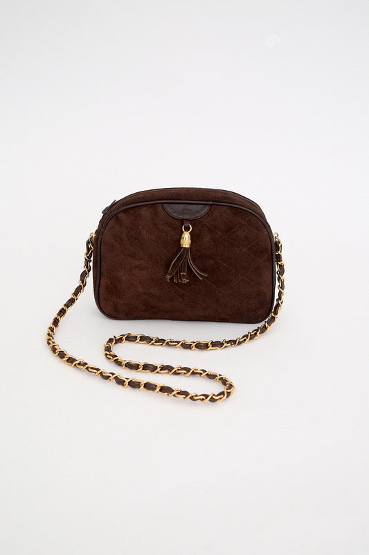 Suede crossbody bag