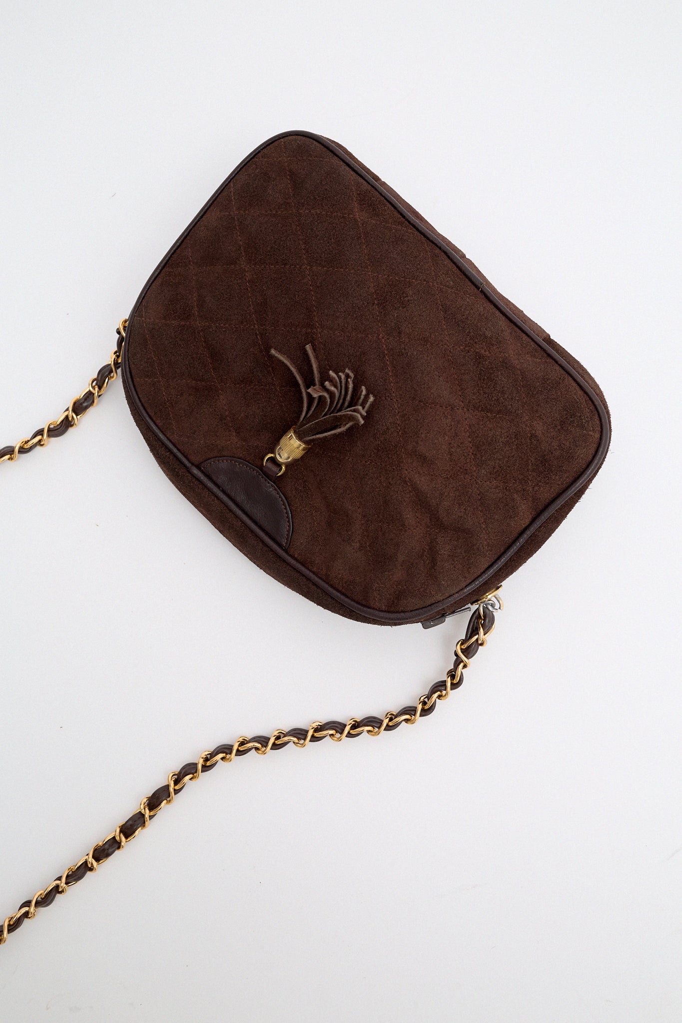 Suede crossbody bag