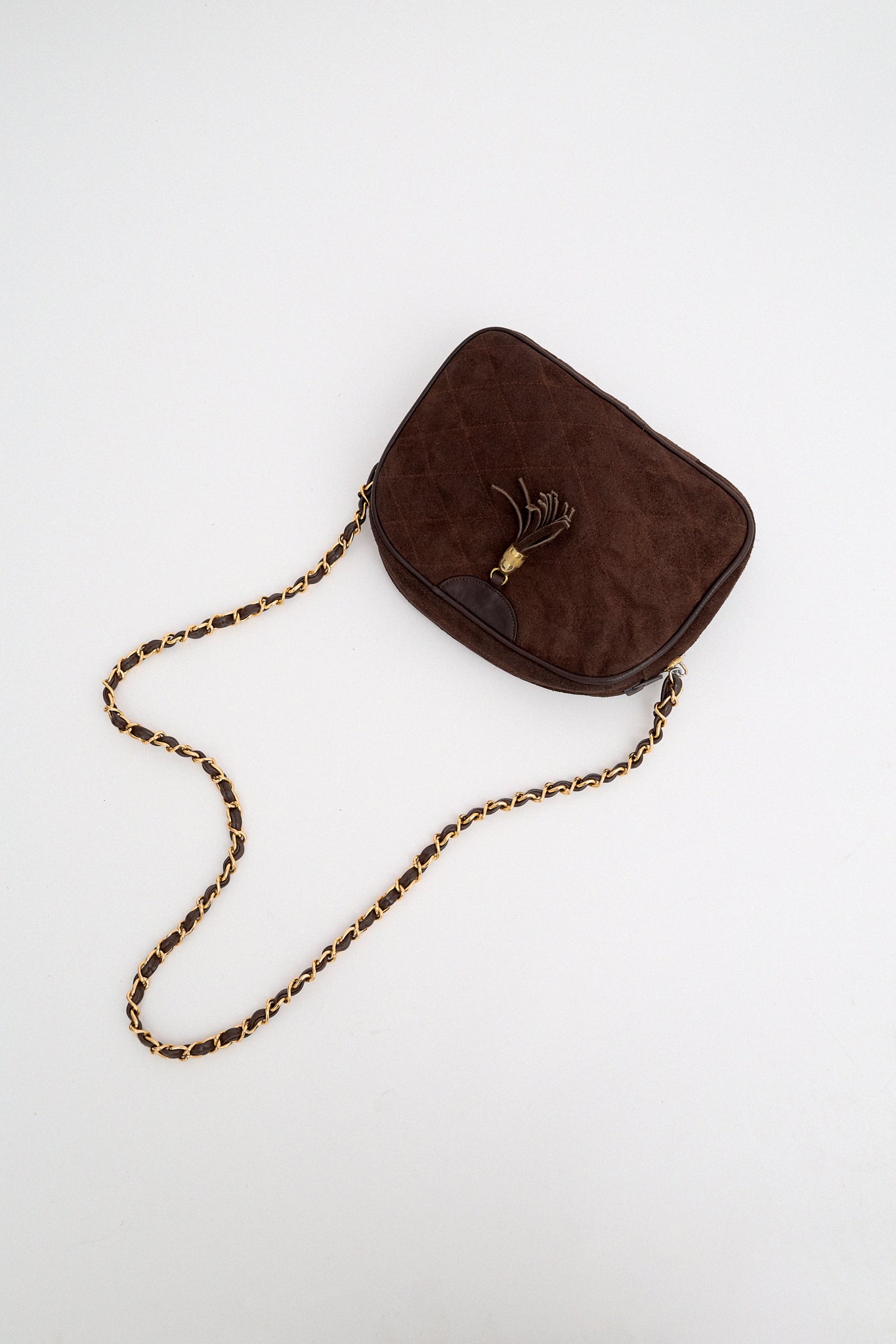 Suede crossbody bag