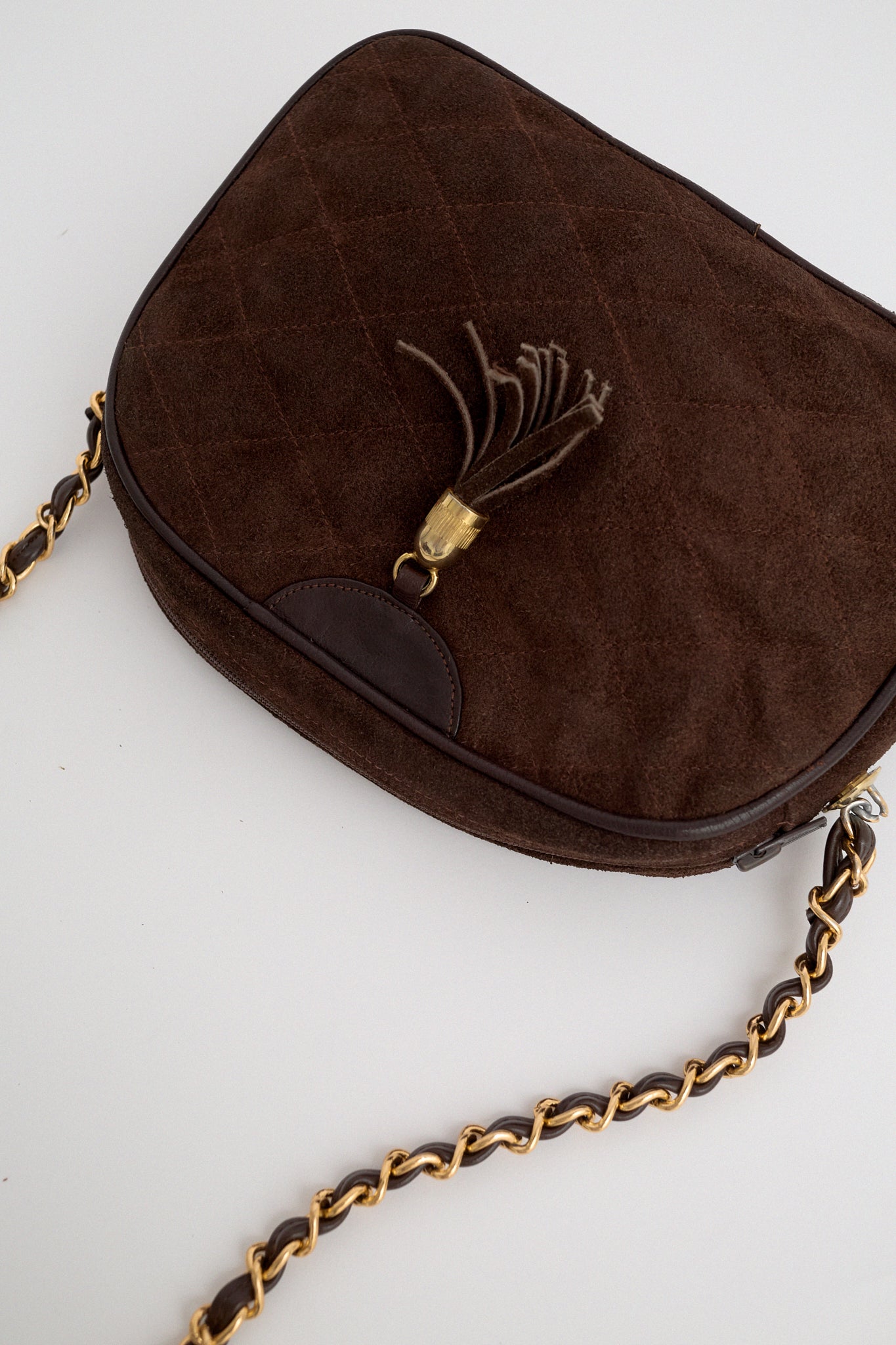 Suede crossbody bag