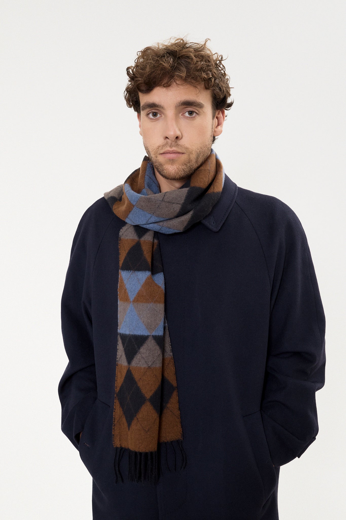 Argyle cashmere scarf