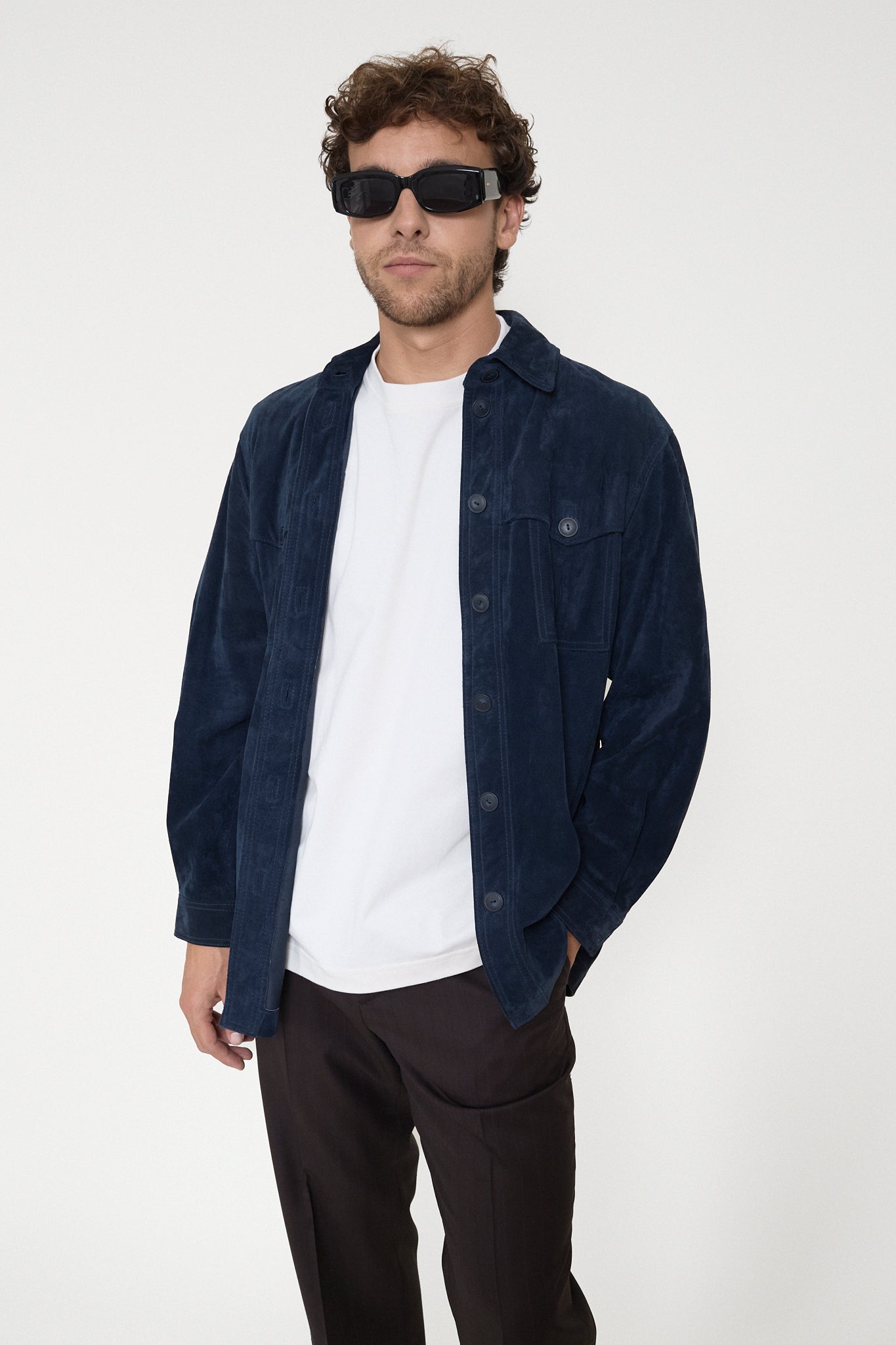 Suede overshirt