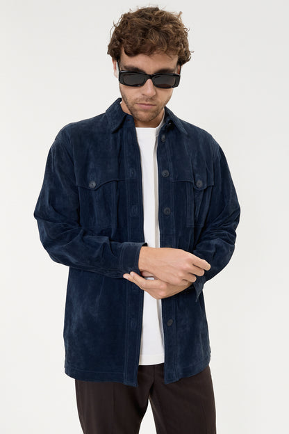 Suede overshirt