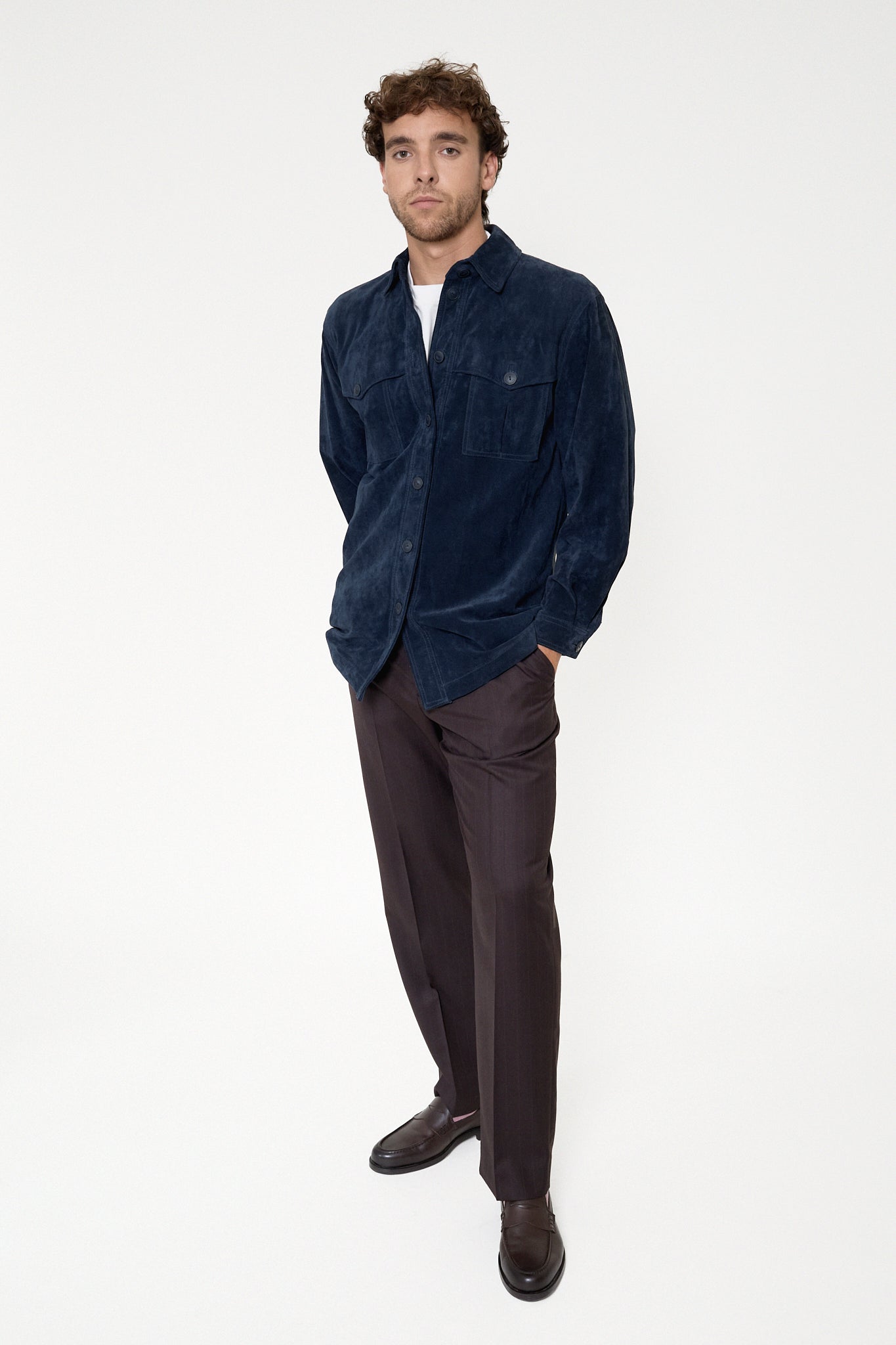 Suede overshirt