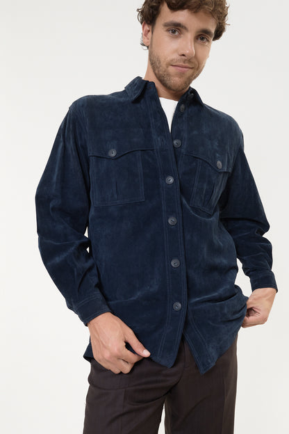 Suede overshirt