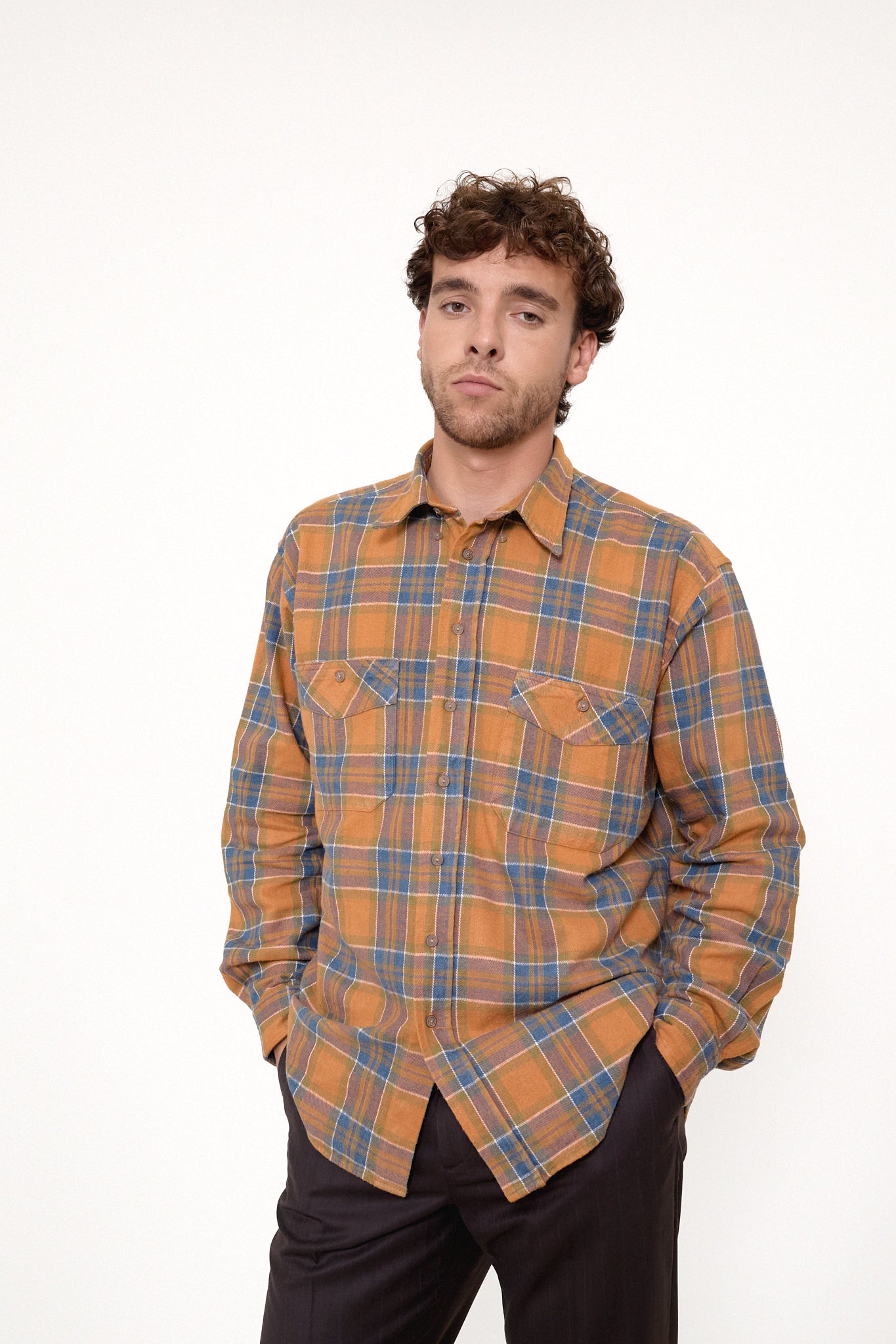 Checkered flannel shirt